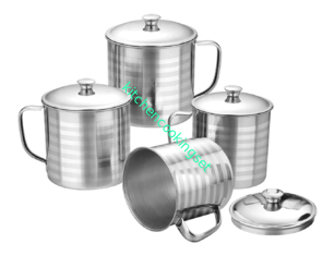 cor de aço inoxidável da prata da caneca 250ml para 12oz de acampamento exterior 14oz 16oz