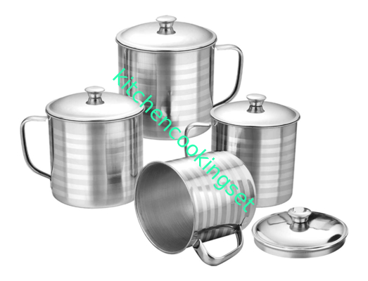 cor de aço inoxidável da prata da caneca 250ml para 12oz de acampamento exterior 14oz 16oz