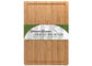 Retângulo de madeira de bambu da placa de corte do logotipo do laser grande dado forma com sulco do suco